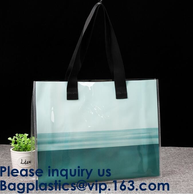 Promotional Pvc Shopping Bag Laser Tote Bag Handbag Waterproof Shopping Bag Glossy PVC Leather Bag PVC Woman Shopping Ba