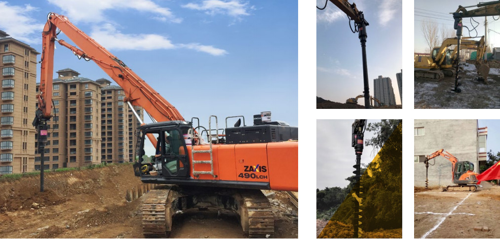 Drilling 300mm Excavator Earth Auger 50000Nm Digger Drill Attachment