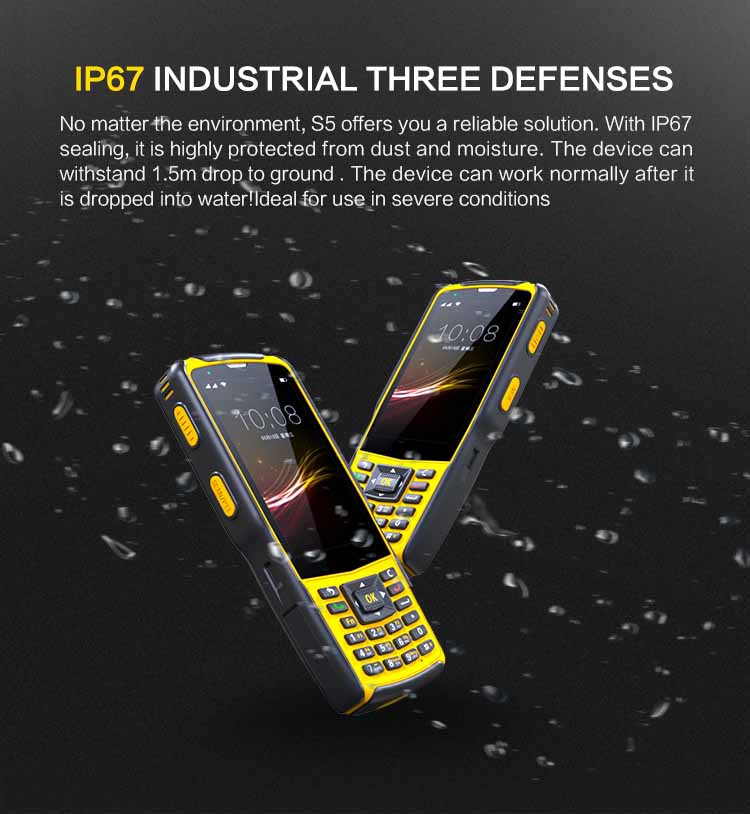 S5 Handheld Waterproof 2D Barcode Scanner Reader PDA