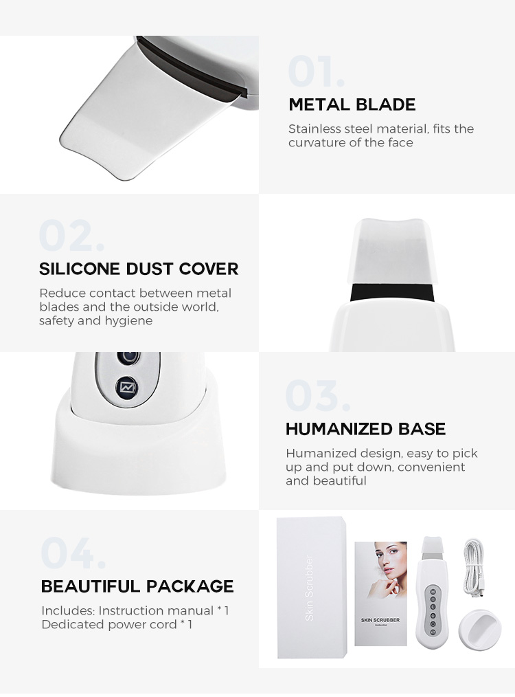 28KHz 800mAh Deep Cleansing Ultrasonic Face Cleaner Facial Skin Scrubber