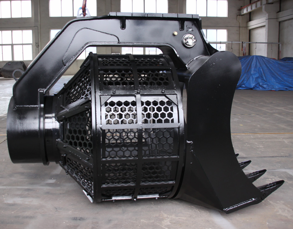 Excavator Rotating Screening Bucket 33t Rotating Skeleton Bucket