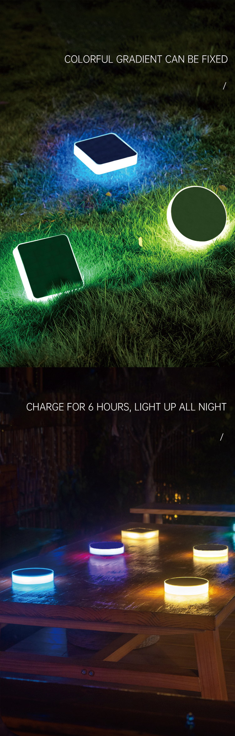 RoHS Certified RGB Outdoor LED Solar Pathway Lights 1.5W 80LM Magnetic Switch Control