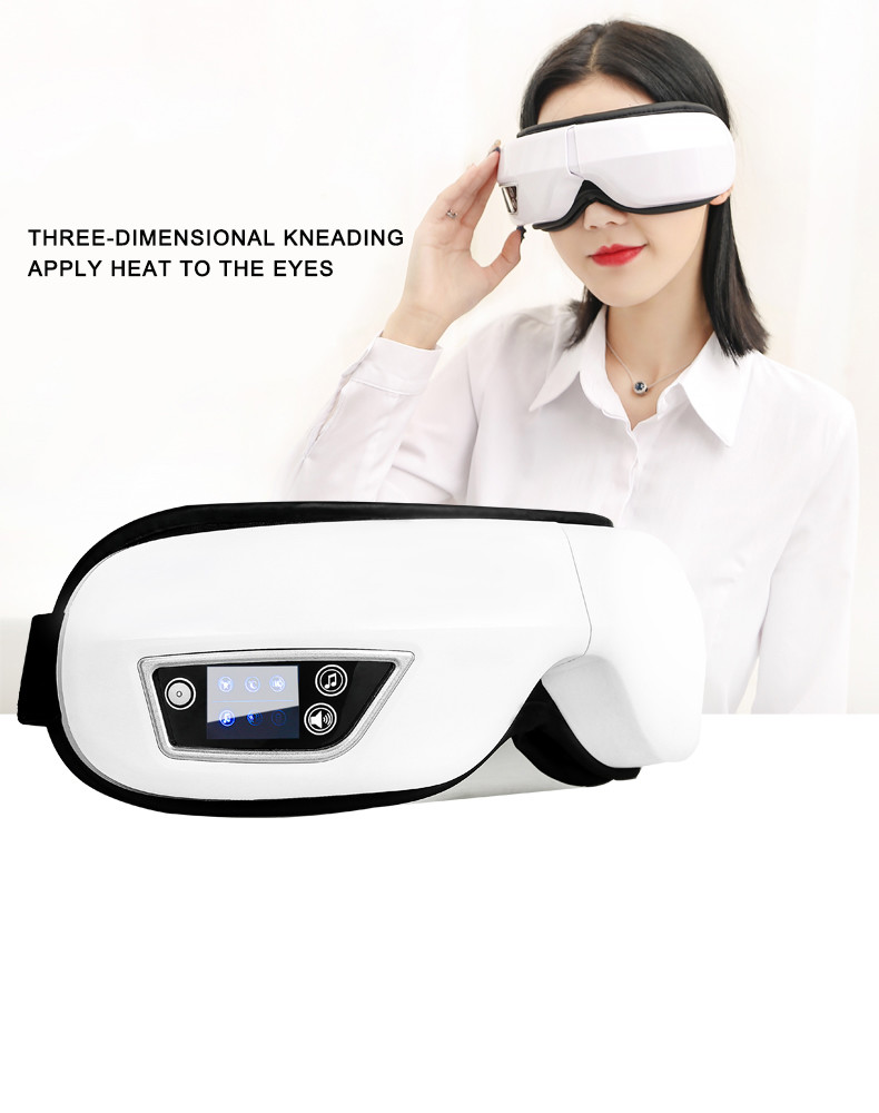 Electric Eye Massager With Heat Music Customizable Eye Massage Machine For Fatigue Relief Dry Eyes Better Sleep