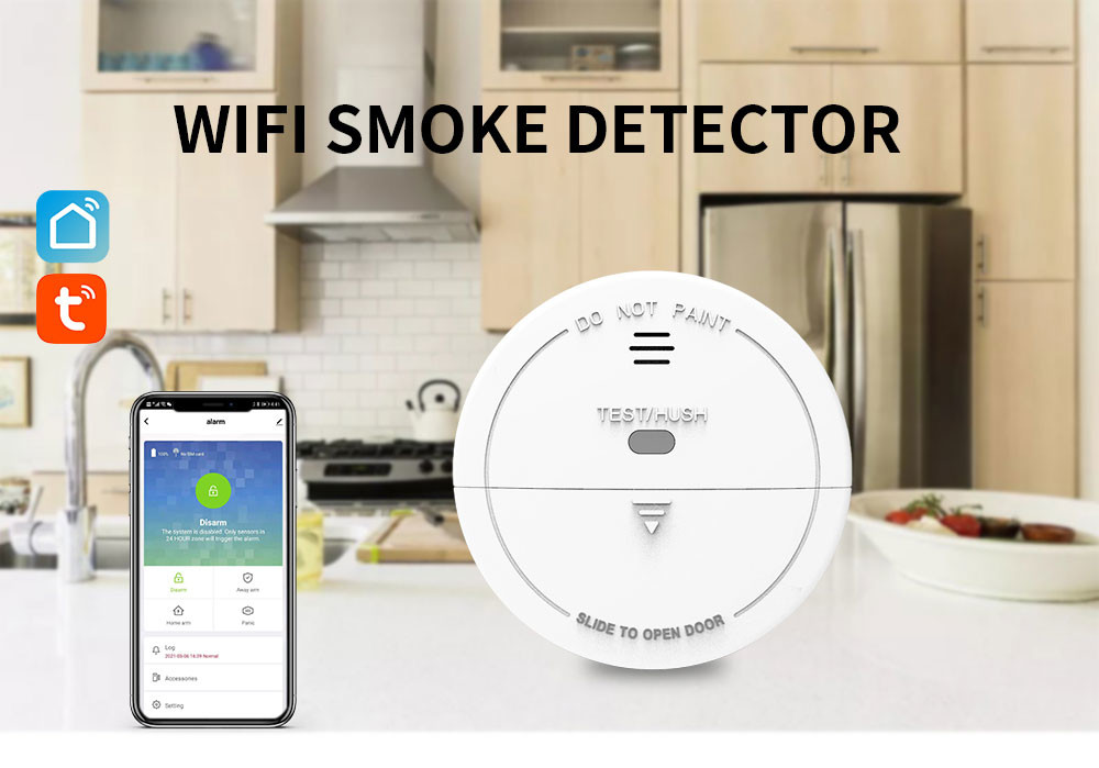 Easy To Install Simple Smart Home Alarm System Detector Battery Operated Phone Control