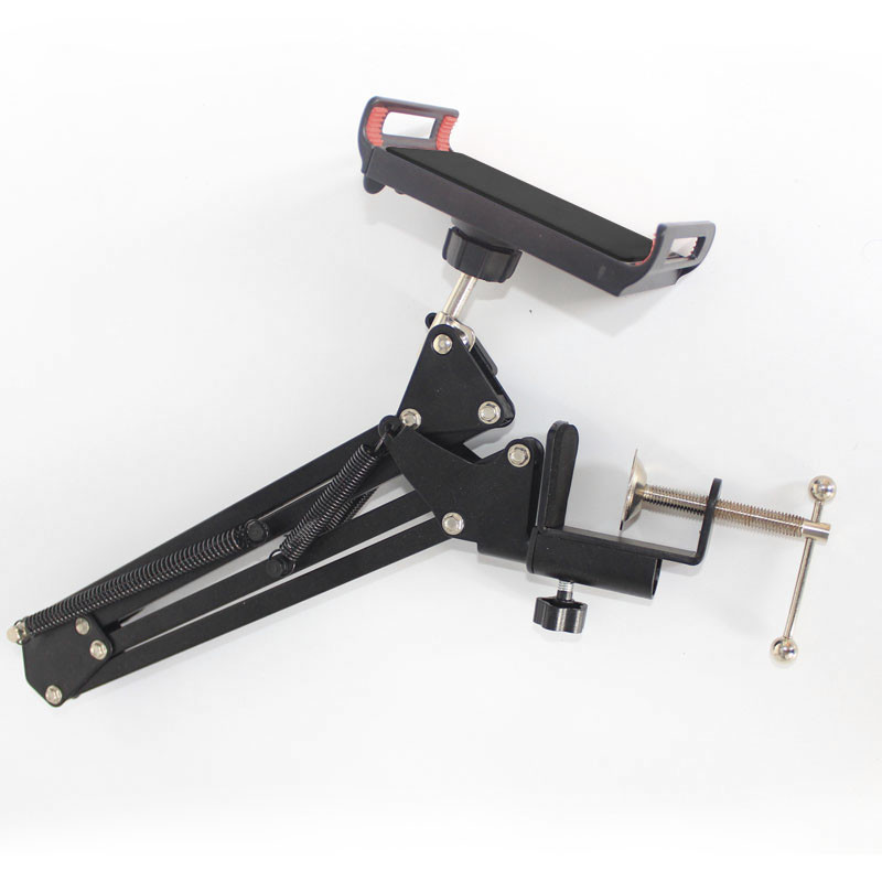 Tablet Holder Double Braced Arms 60cm Tripod Mic Stand