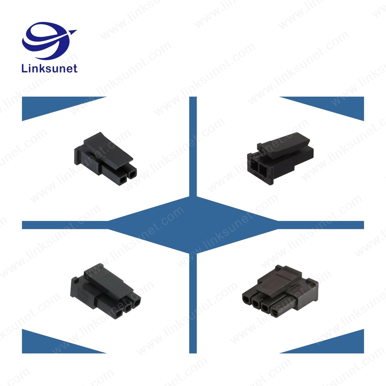 Black Male Female Wire Connectors 43645 - 0500 MOLEX Crimp Connector Housing