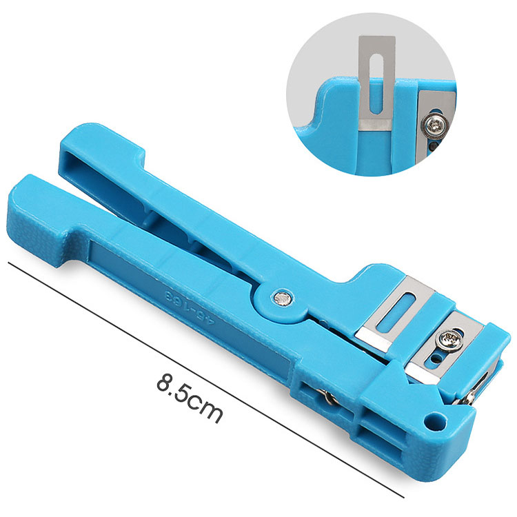 Blue Fiber Optic Stripper 45-163 Coaxial Stripper for Indoor Cable Stripping Solutions