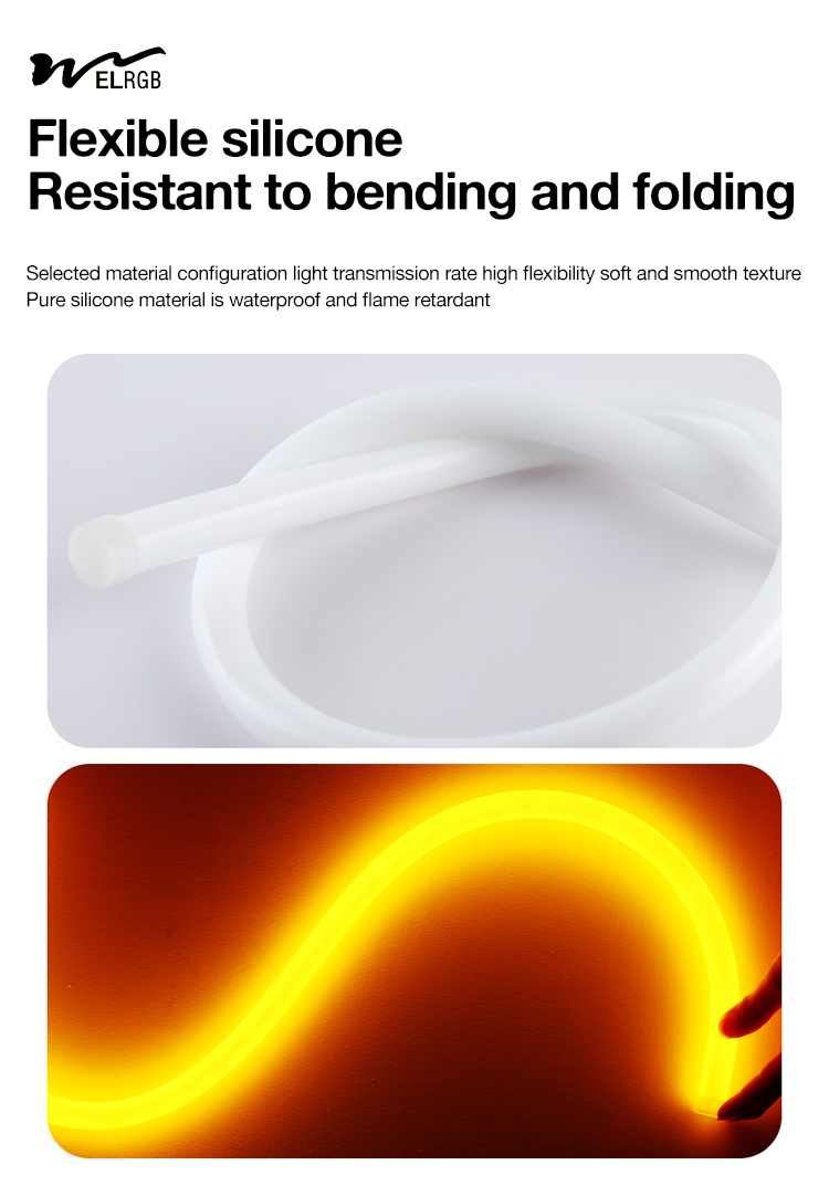 20m LED Light Strip 360° Full Body Silicone Tube Sleeve 16mm22mm for Home Decoration