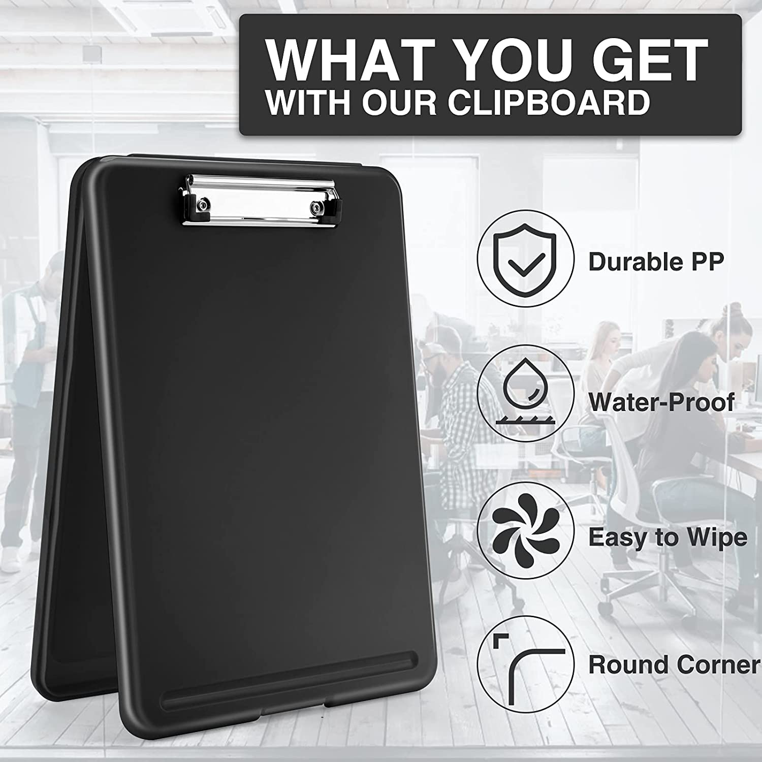 Eco-friendly A4 Plastic Foldable Clipboard Storage Nursing Clipboard Document Case