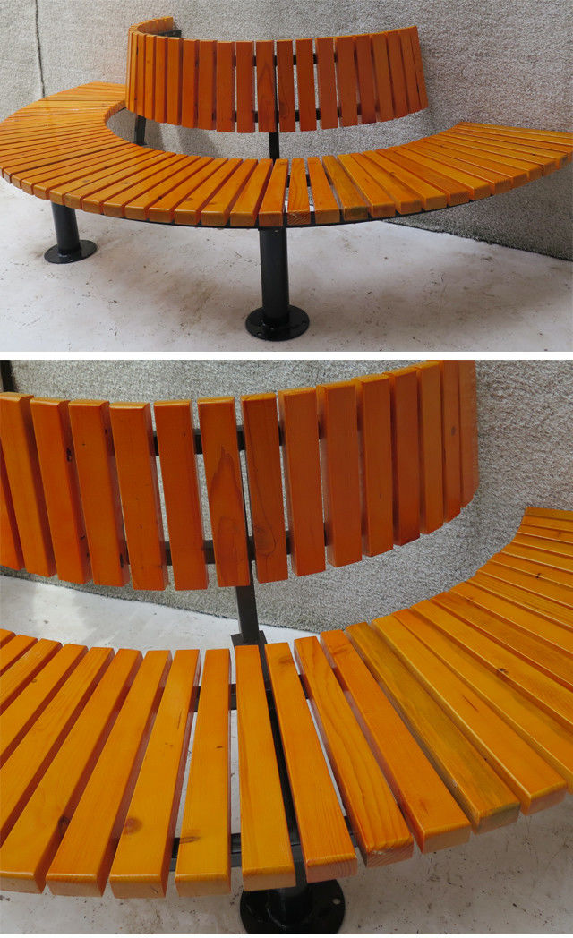 Customized ISO14001 Approved Street Half Round Tree Bench