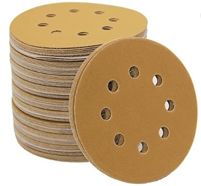 5inch 125mm Aluminum Oxide Abrasive Sanding Disc Golden Hook And Loop Disc