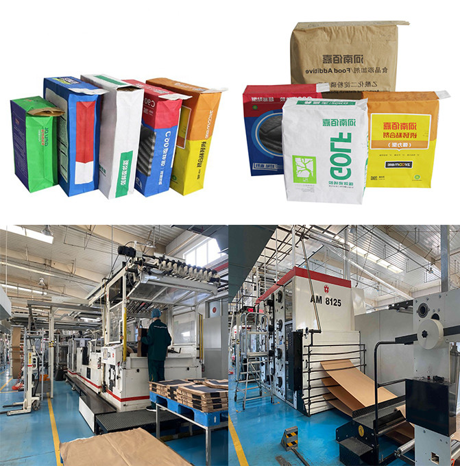 Valve Paper Bags For Fast And Accurate Filling Of Cement Putty Building Materials Chemicals Food