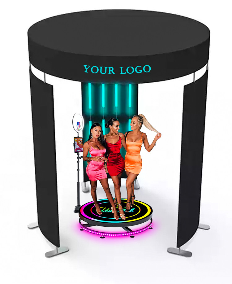 Economic Led Backdrop Screen Party Movable 360 Photo Booth Enclosure