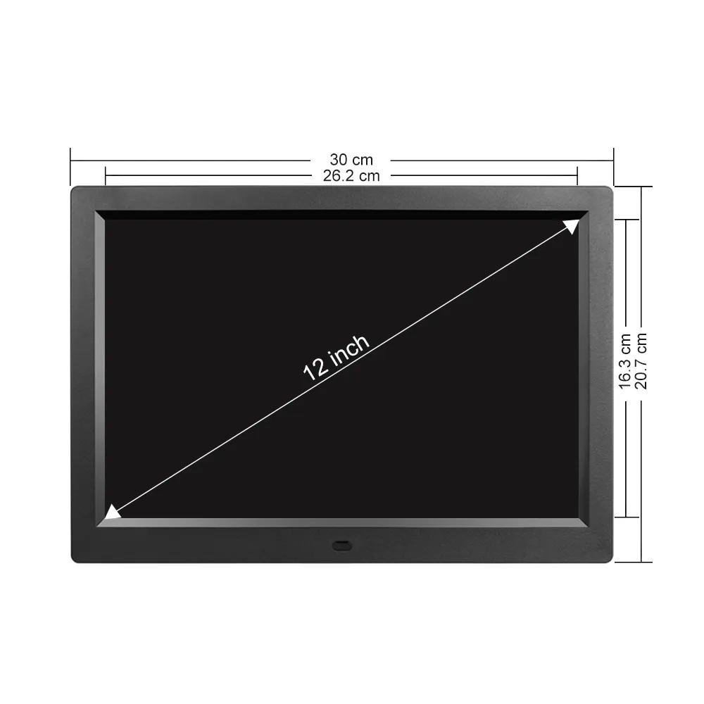 FCC Music Video Smart Digital Photo Frame 12 Inch 1280x800 IPS