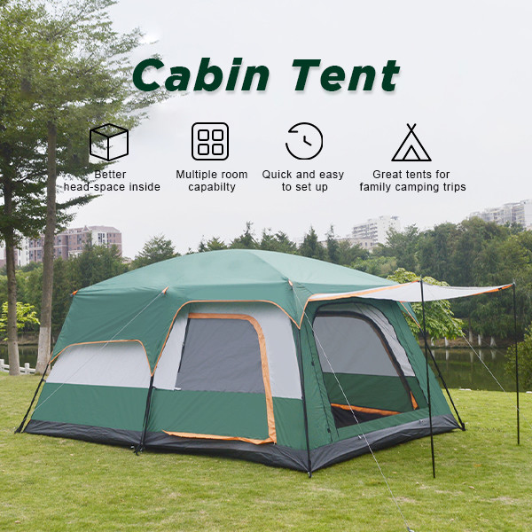 Quick Setup Spacious 12 Person Tents Instant Cabin Large Camping Tents