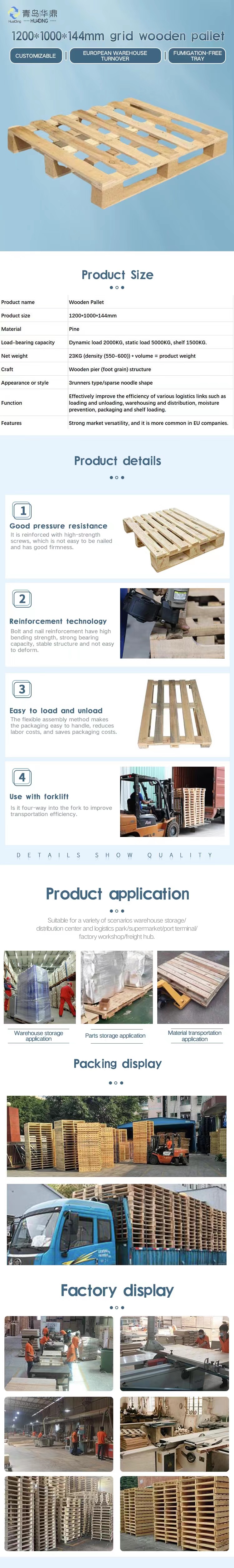 Wholesale epaleuro pine wooden pallets 1200x800 for sale