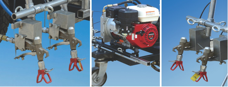 Thermoplastic Paint Material Hot Melt Road Marking Machine With Gear Core Components