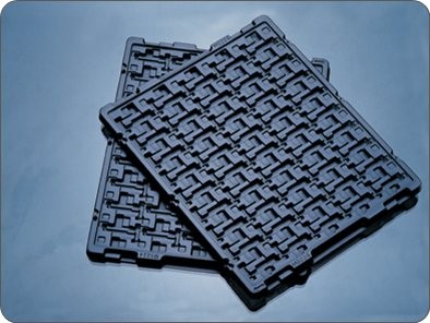 Flocking Plastic Blister Packaging 0.3mm Thick Velvet Jewelry Tray Insert