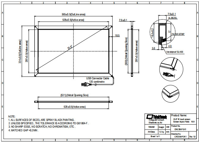 Vandalproof Infrared Touch Panel