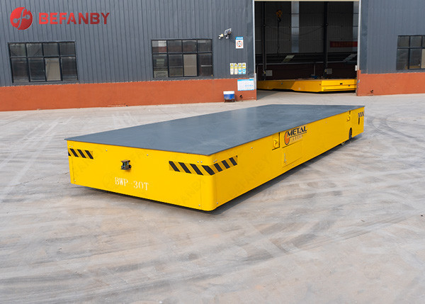Factory Handling Battery Railless Transfer Trolley