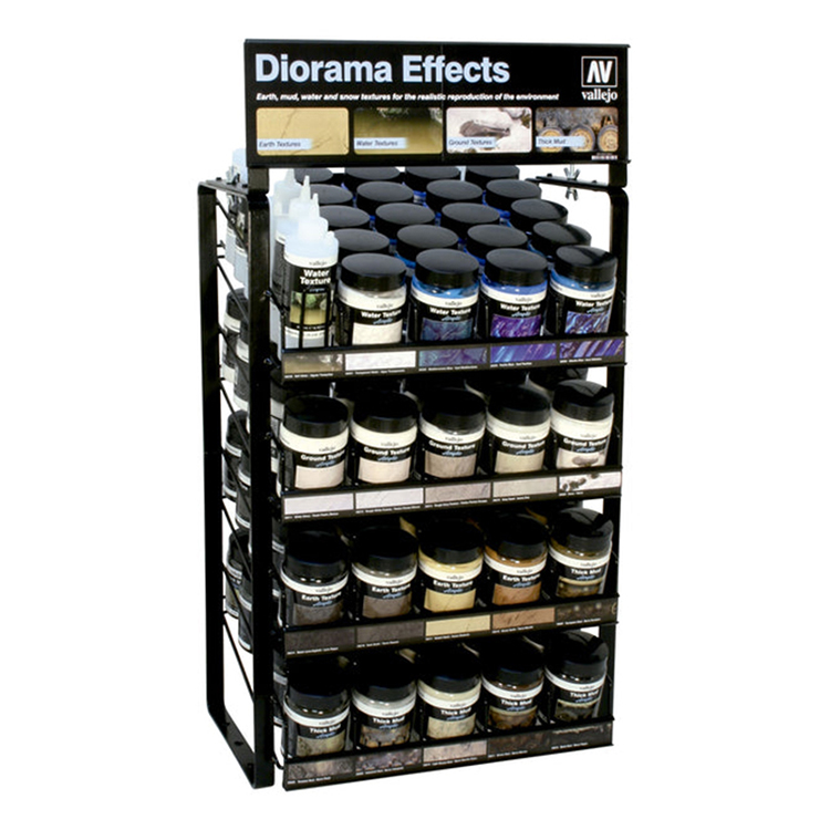 Spray Paint Metal Display Stands Tin Beer Can Display Shelf For Supermarket