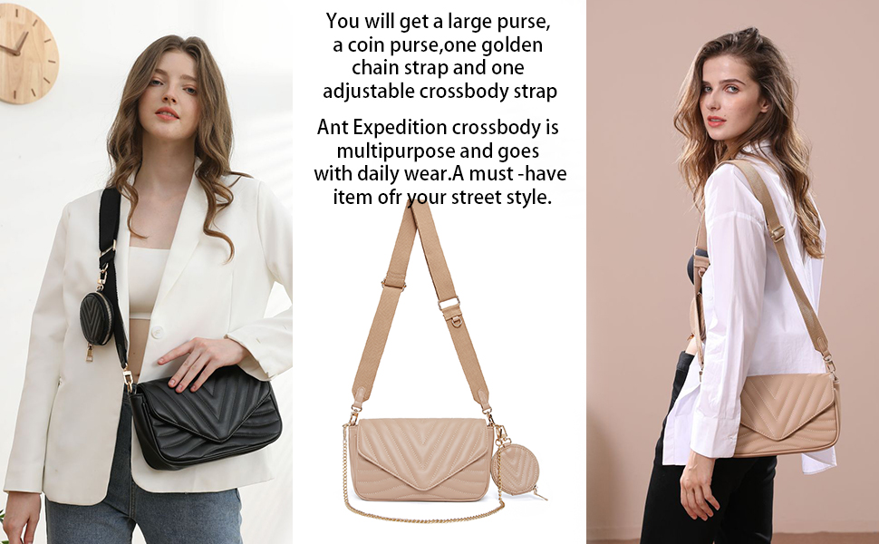 Stylish Designer Small Quilted Crossbody Bag For Women