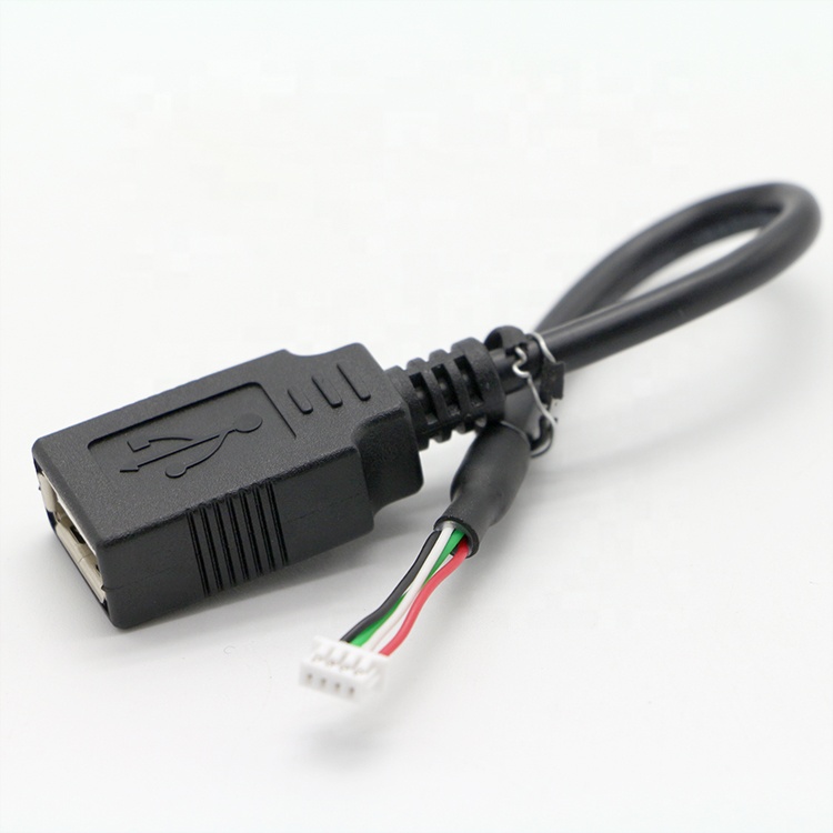 Assembly USB A Female to JST 2 3 4 Pin PH XH 1.0mm 1.25mm 1.5mm 2.0m Pitch Wire Cable