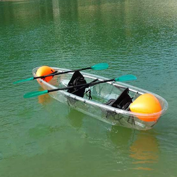 Seamless Crystal Clear Bottom Kayak 3 Paddlers Polymer Explosion Proof Material
