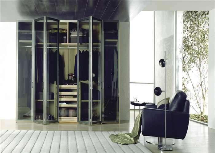 Walk In Closet Customized Wardrobe Furniture With Accessories