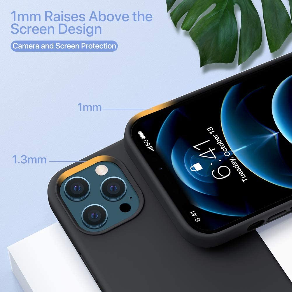 Liquid Silicone Case,Gel Rubber Full Body Protection Shockproof Drop Protection Phone Case for iPhone 12