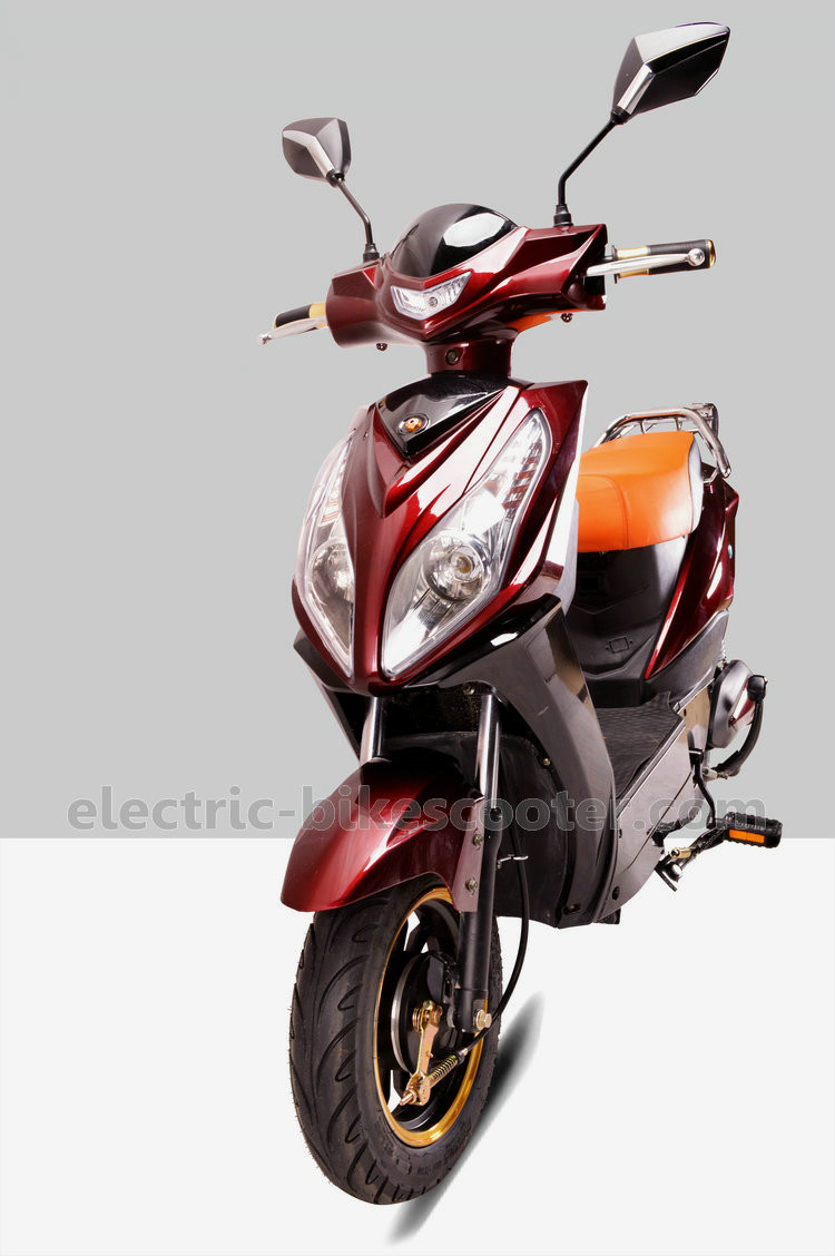 2 Wheeled Electric Bike Scooter With Seat 120km 60V 500W Dark Red