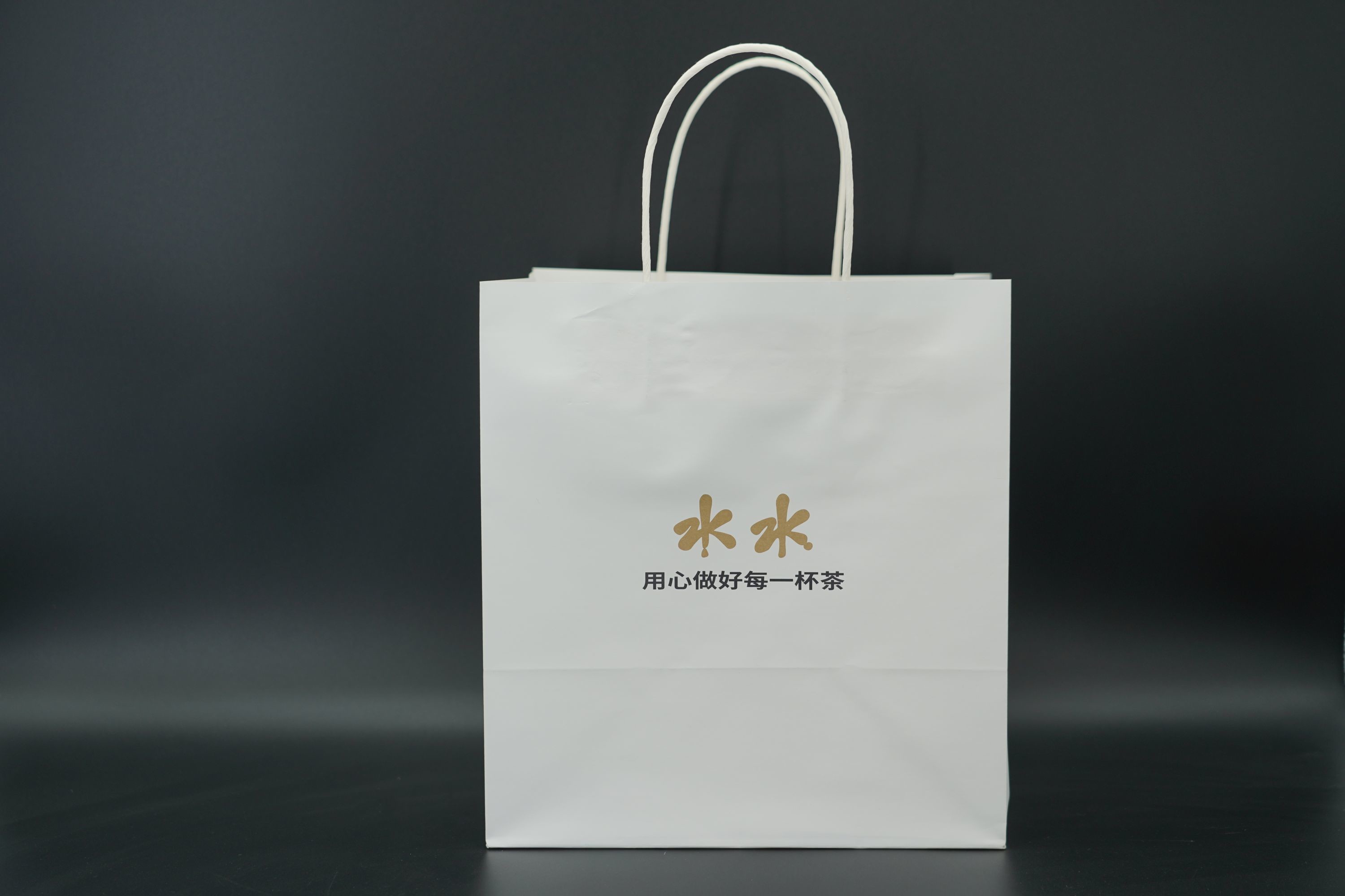 Oversized Custom Paper Shopping Bags With Handles White Twisted