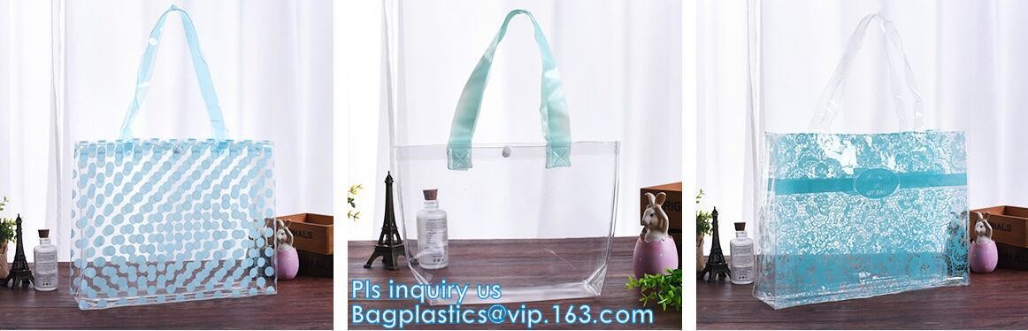 Waterproof Shoulder Bag With Cosmetic Bag, shoulder PU PVC transparent bag, Messenger Shoulder Transparent Beach PVC Zip
