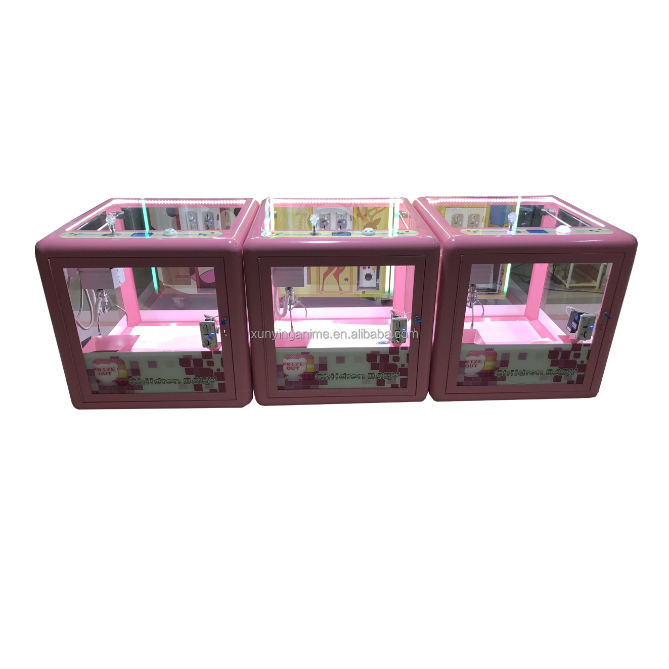 Coin Operated Magic Cube Crane Games Mini Claw Machine with and 114KG Capacity