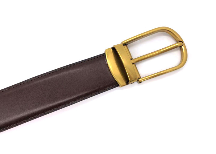 100% Genuine Cow Leather Men Dress Belts With Pin Buckle Handmade