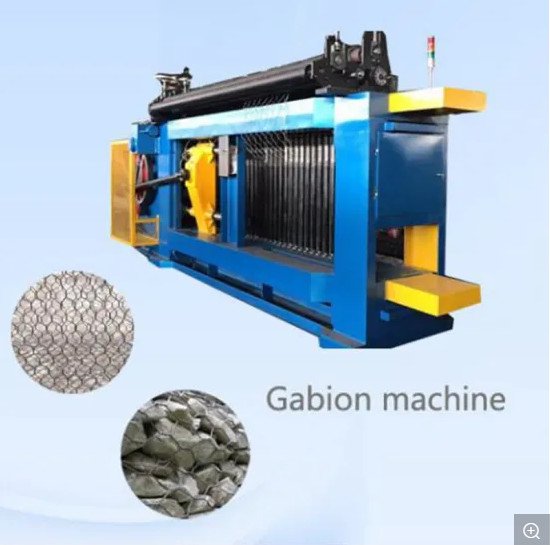 Galvanized And Pvc Coated Gabion Mesh Machine , Hexagonal Wire Netting Machine