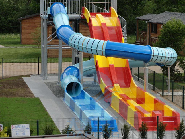3.5M Private Commercial Size Water Slide Fiberglass Swimming Pool Slide For Adults
