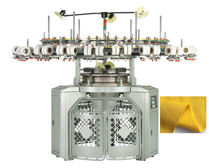5.5KW Single Jersey Fleece Knitting Machine Three Thread Easy Operation