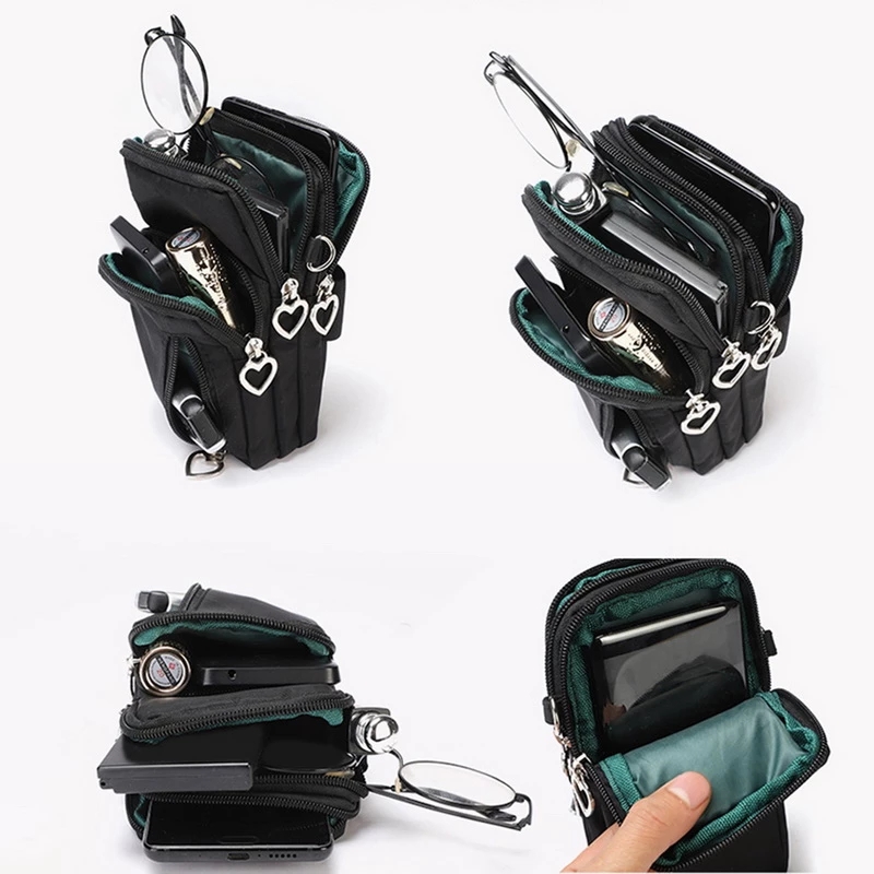 2022 Newest Women Sports Mini Square Bags Messenger Cellphone Pouch Key Wallet Arm Phone Bag Outdoor Running Pack Multi Pockets