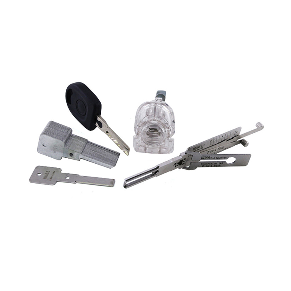 Transparent Car Lock For VW HU66 2 In1 Lockpicks Lishi Door Lock Pick