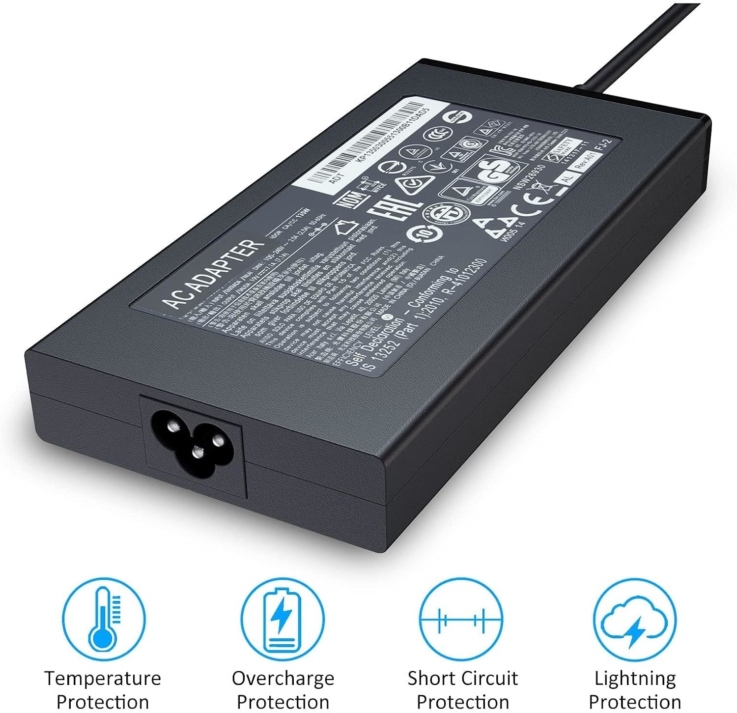135W Ac Power Adapter For Acer Nitro 5 AN517-51 N18C4 ADP-135K ADP-135KB T Laptop