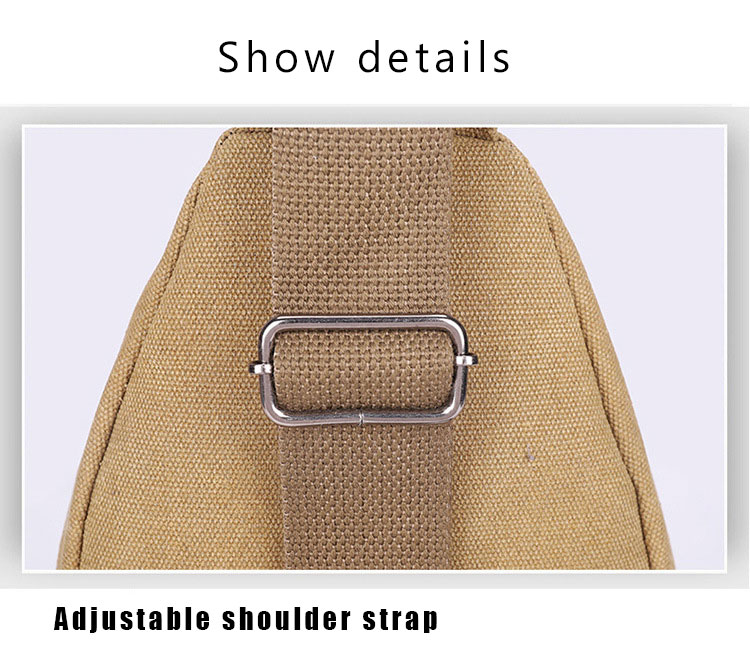 Men Sling Crossbody Bag Sports Chest Picnic Canvas Messenger Bag