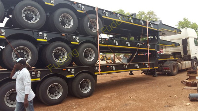 4 Axles Lowboy Equipment Trailers High Strength Steel Material 40T To 100T Payload