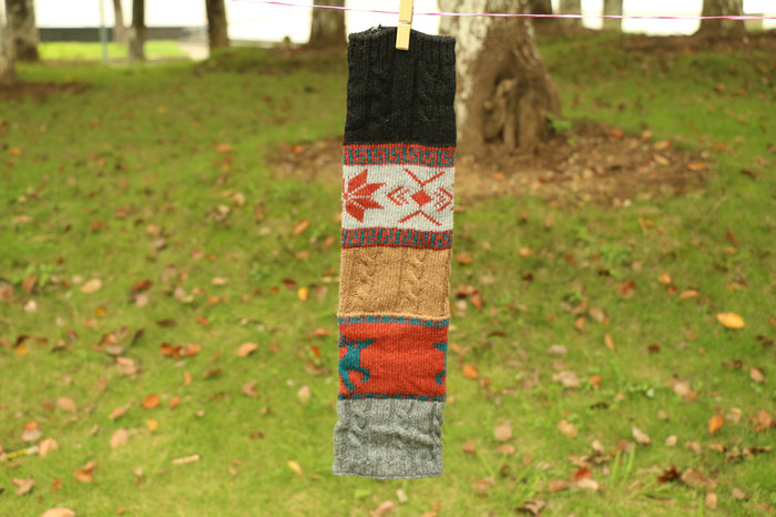 leg warmers loose socks wool blend button down pierced decoration boot socks fashion