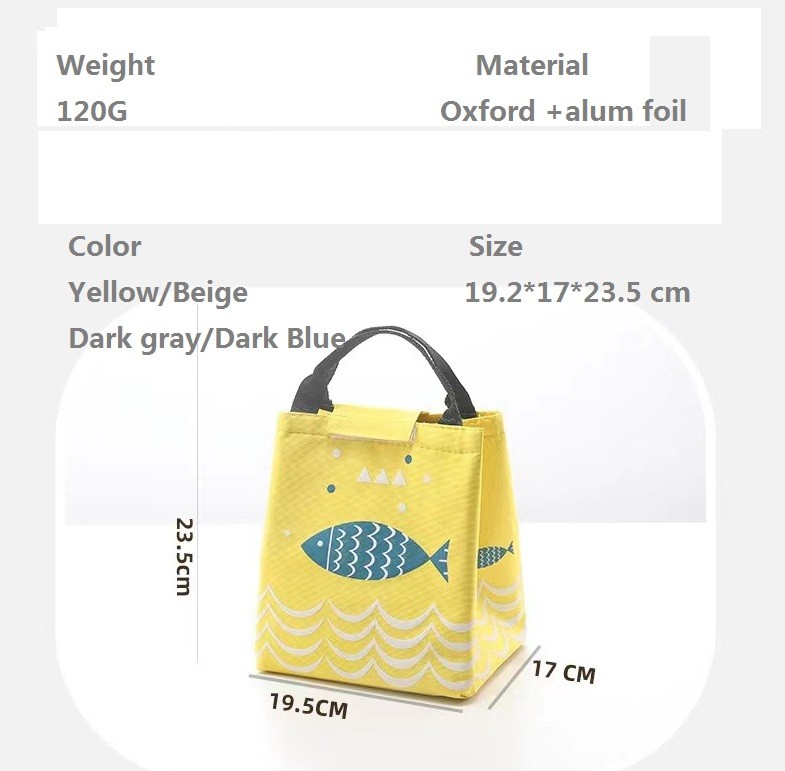 Customize Oxford Lunch Cooler Bag Folded Thermal Tote Waterproof Insulated For Food