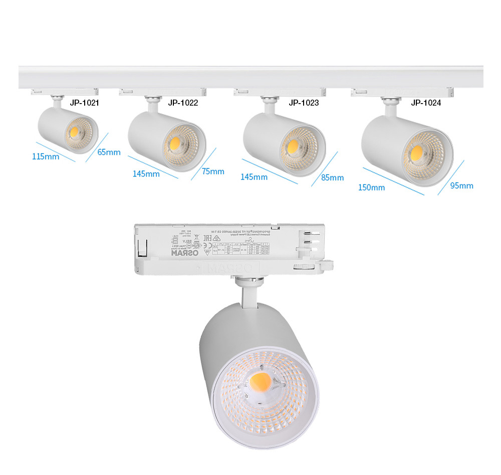 Aluminum Recessed COB LED Track Light Multi Scene Tilt 90 Degree