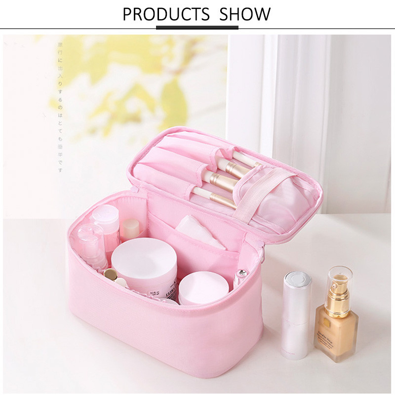 Eco Friendly Zippered Totes Large Capacity Cosmetic Bag Custom