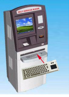 Dustproof Industrial Computer Keyboard Metal With Touchpad And Mouse Keys