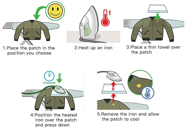 Arbitray Shape Smooth 3.5cm Velcro Logo Patches For Clothing
