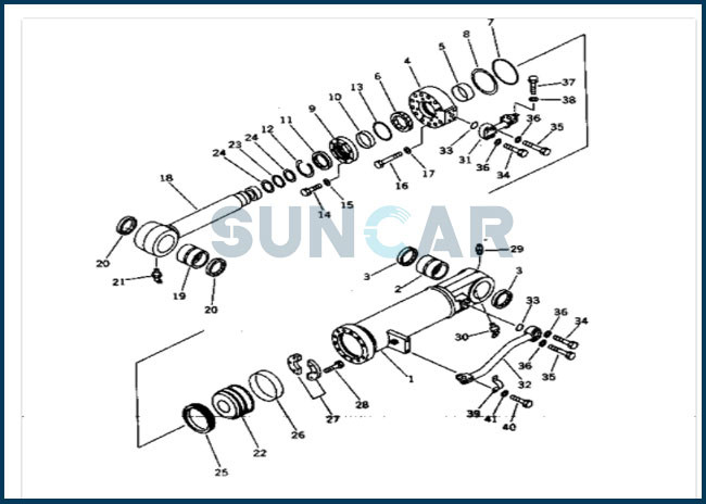 707-99-64405 7079964405 Ripper Tilt Cylinder Service Kit Fits Bulldozer KOMATSU D275A-2